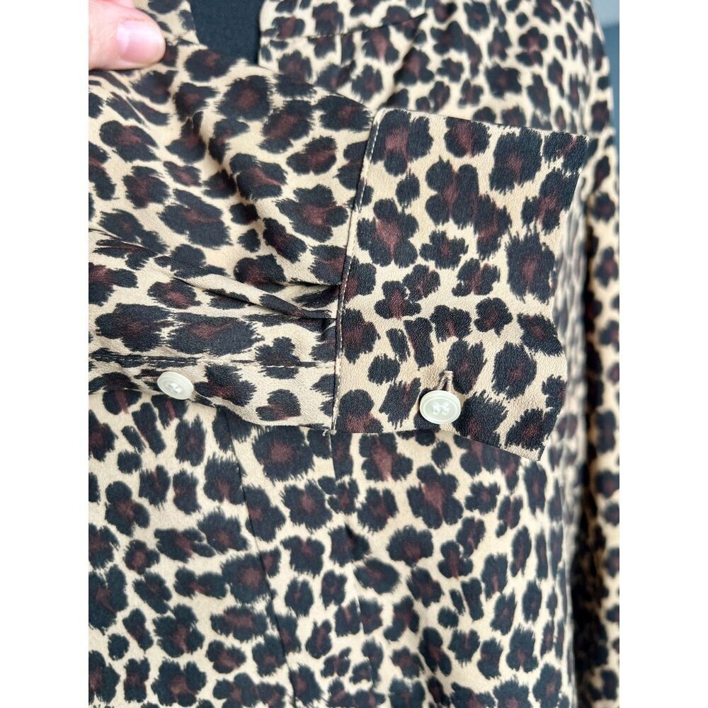 Talbots Popover Leopard/ Animal Print Blouse in S - Picture 6 of 7